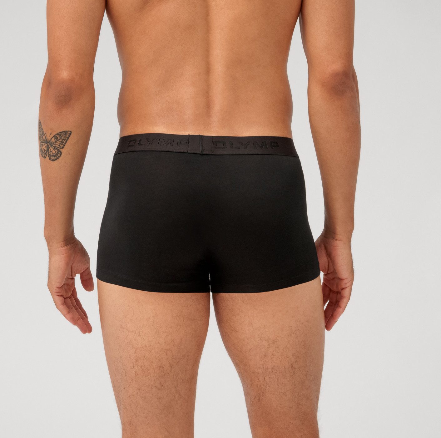 OLYMP Boxershorts (Packung, 3-St., 3er) mit bedrucktem Markenlogo am Bund