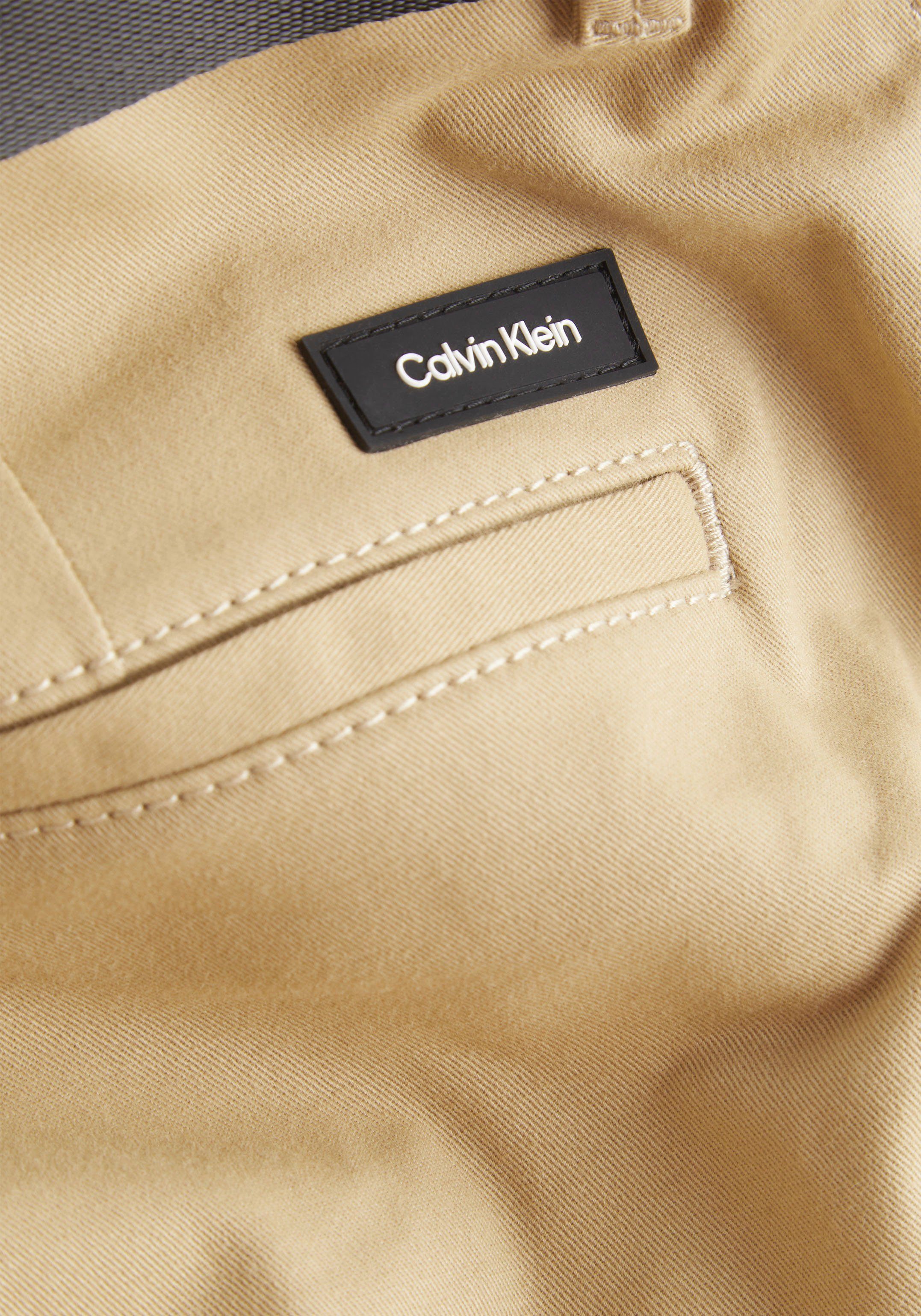 MODERN Calvin mit TWILL Shorts beige SLIM Gürtel Klein