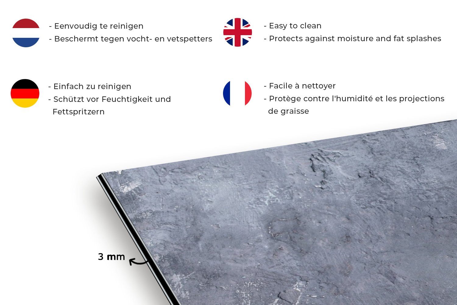 - Herdblende Tee Temperaturbeständig Gewürze Wandschutz, 60x40 aus - - Kräuter MuchoWow Küche, küchen Küchenrückwand cm, (1-tlg),