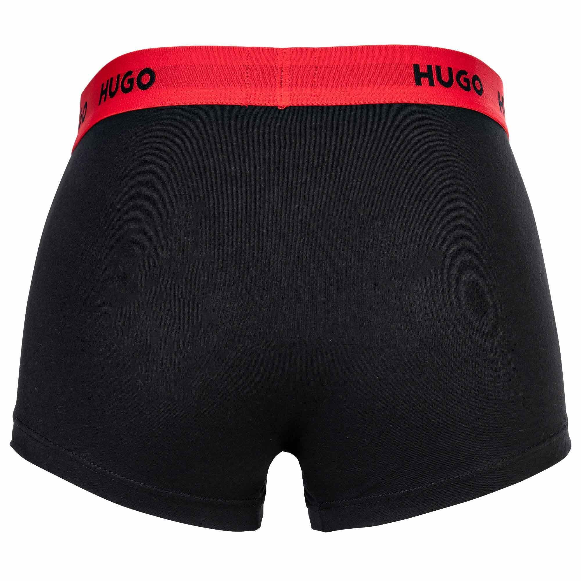 Schwarz/Grau/Blau Pack Triplet 3er Shorts, Herren Boxer - HUGO Trunks Boxer
