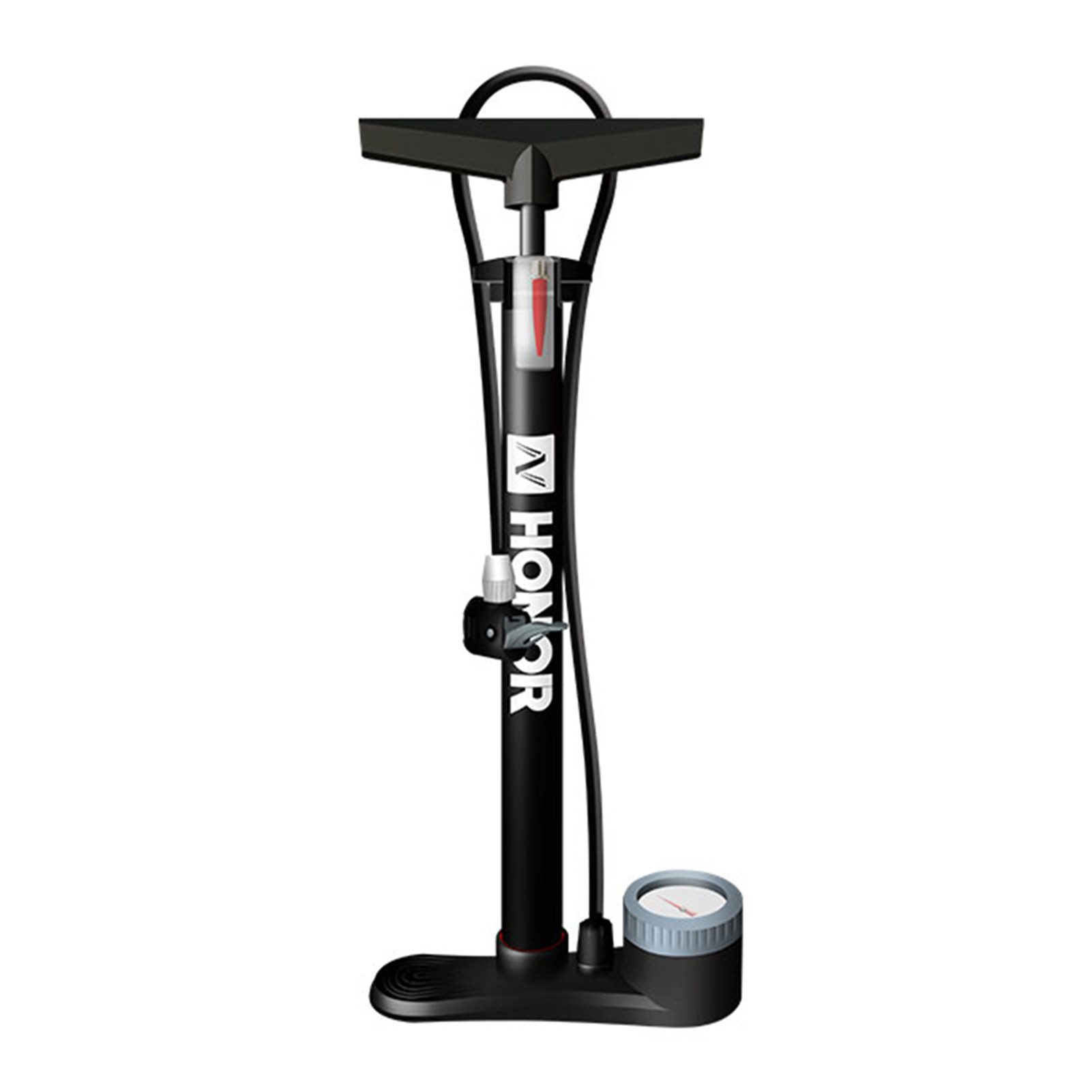 GARRYFIZH Luftpumpe Fahrrad Standpumpe 160 PSI mit Manometer für alle Ventile (Kombipaket), T-förmiger Griff, Alle Ventile kompatibel, Stabil & ergonomisch