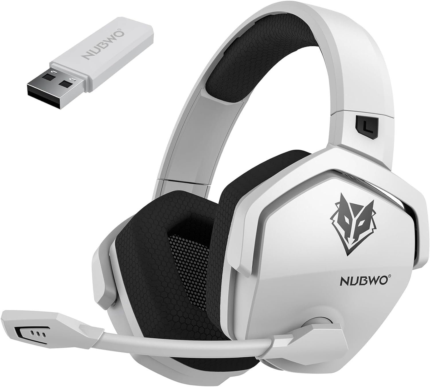 PS5 über Stündige NUBWO 17+ Gaming-Headset PS4 Mikrofon Wireless-Nutzung Gaming-Kopfhörer Ohr-Gaming-Kopfhörer (Rauschunterdrückung PC) für mit Mikrofon,
