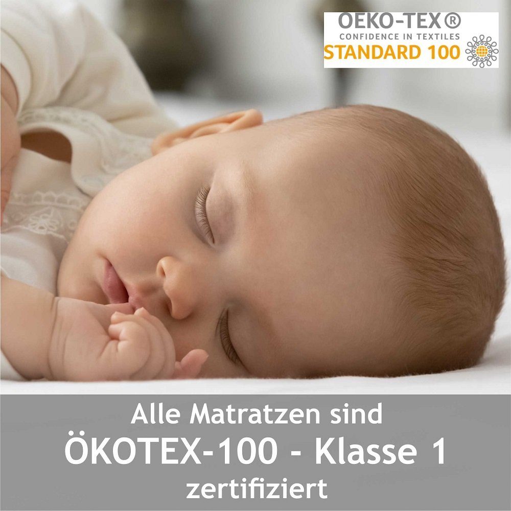 Babymatratze PREMIUM Babybett-Matratze 140x70x11cm, HR45, in Alsterdüne, Made Germany, 11 cm hoch Trittk