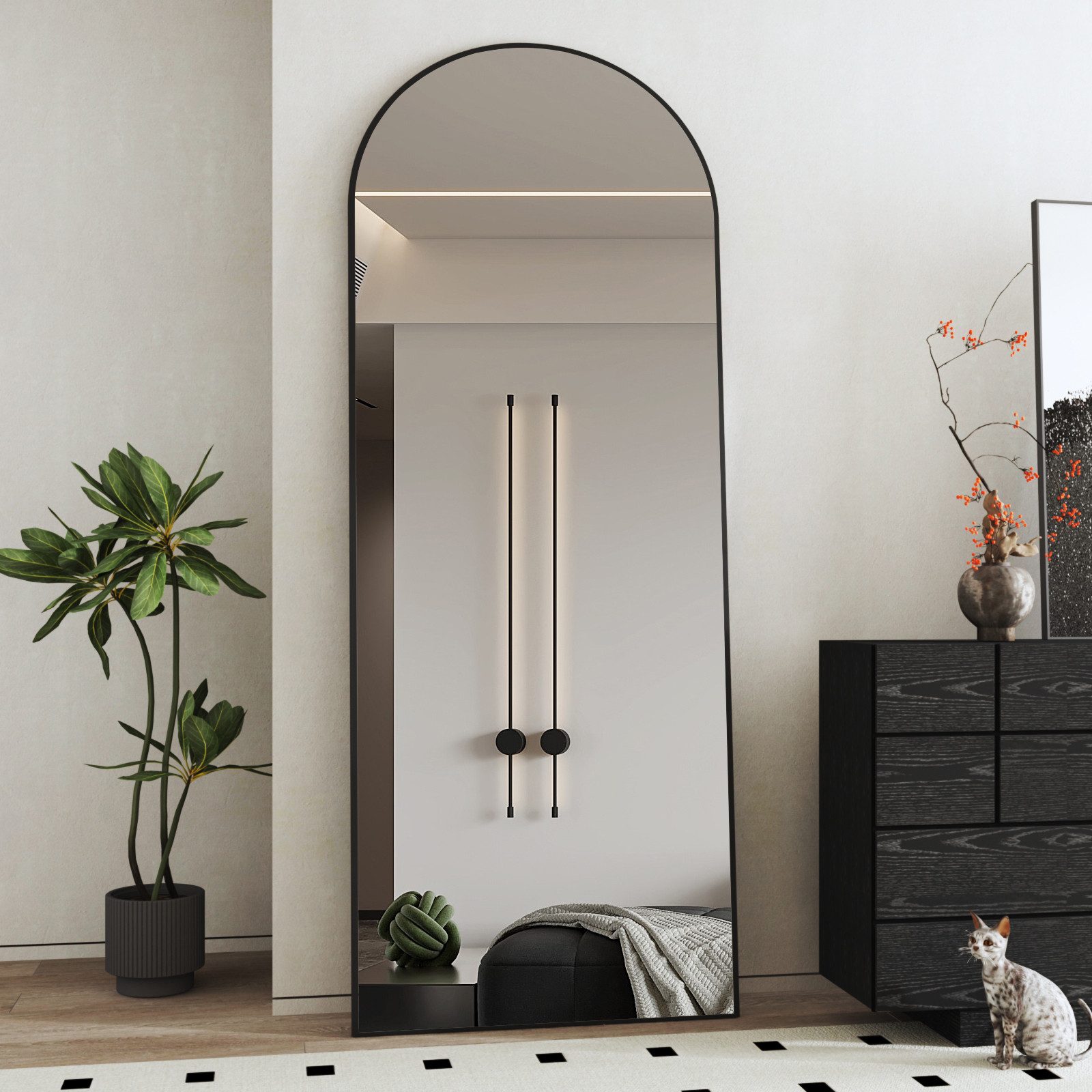 Boromal Ganzkörperspiegel 180x80 Spiegel groß Wandspiegel günstig online kaufen