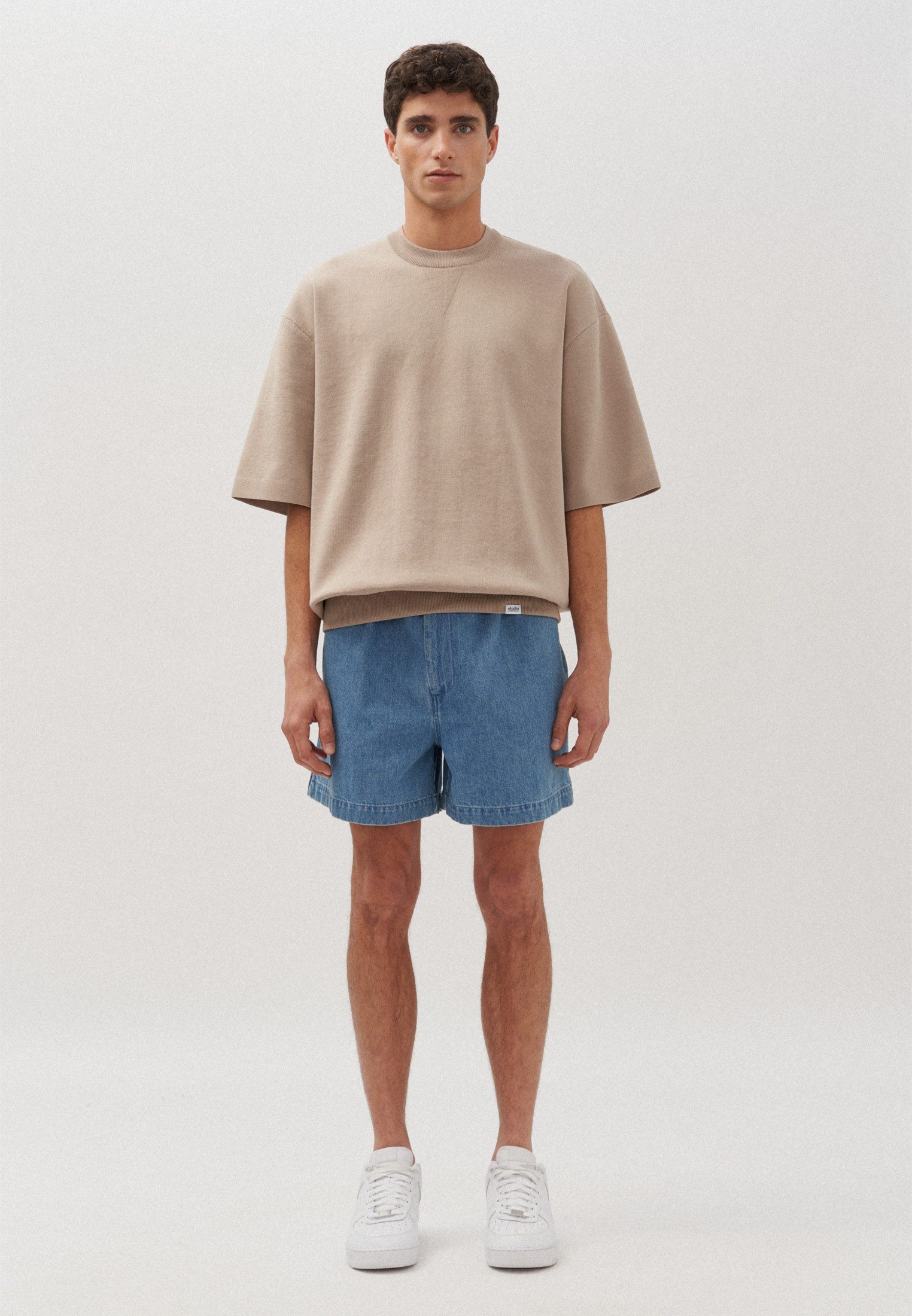 studio seidensticker Strickpullover Studio Kurzarm Rundhals Uni