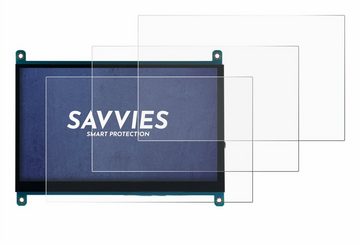 Savvies Schutzfolie für Joy-IT 7" LCD Display, Displayschutzfolie, 6 Stück, Folie klar