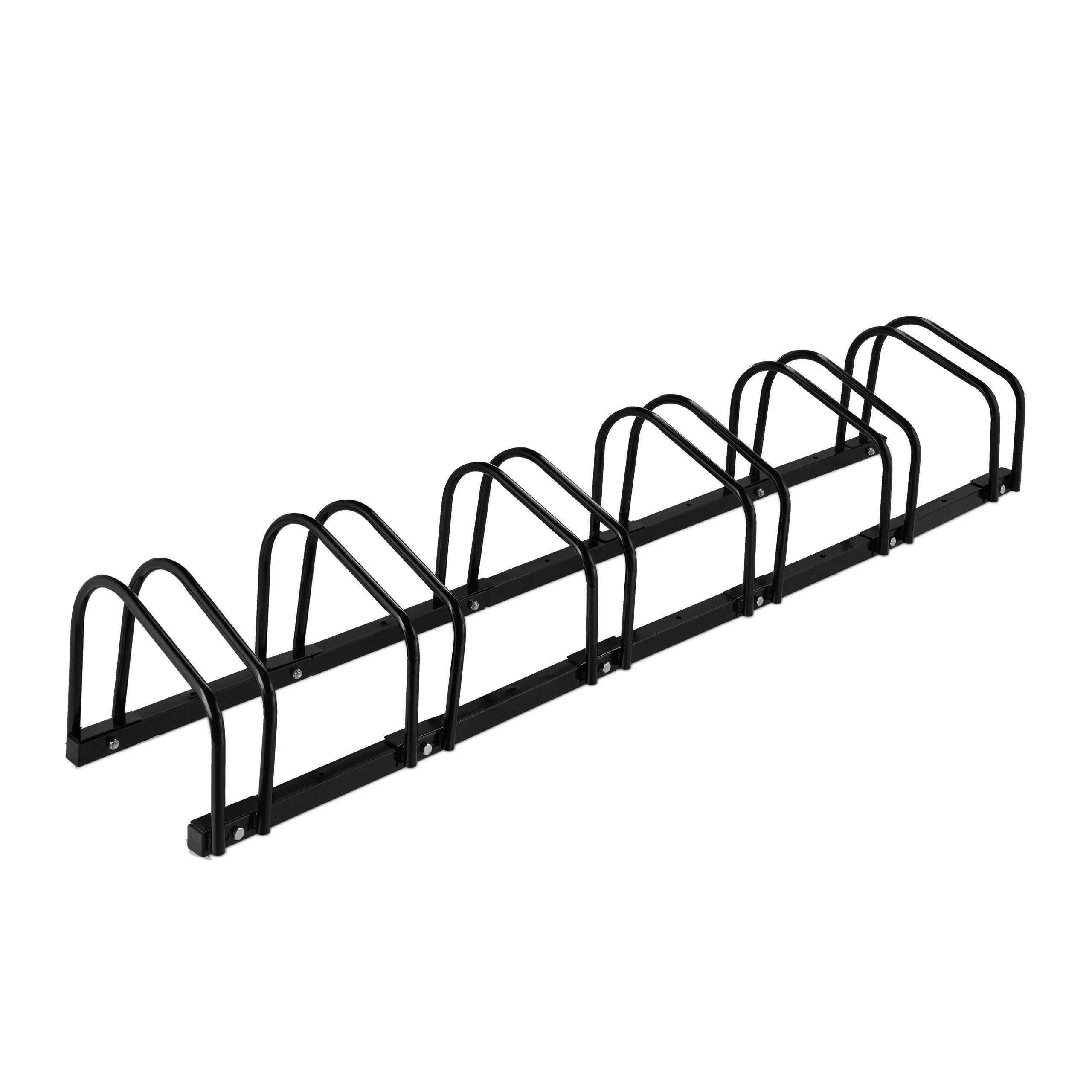 relaxdays Fahrradständer Schwarzer Fahrradständer für 6 Fahrräder (1-St)