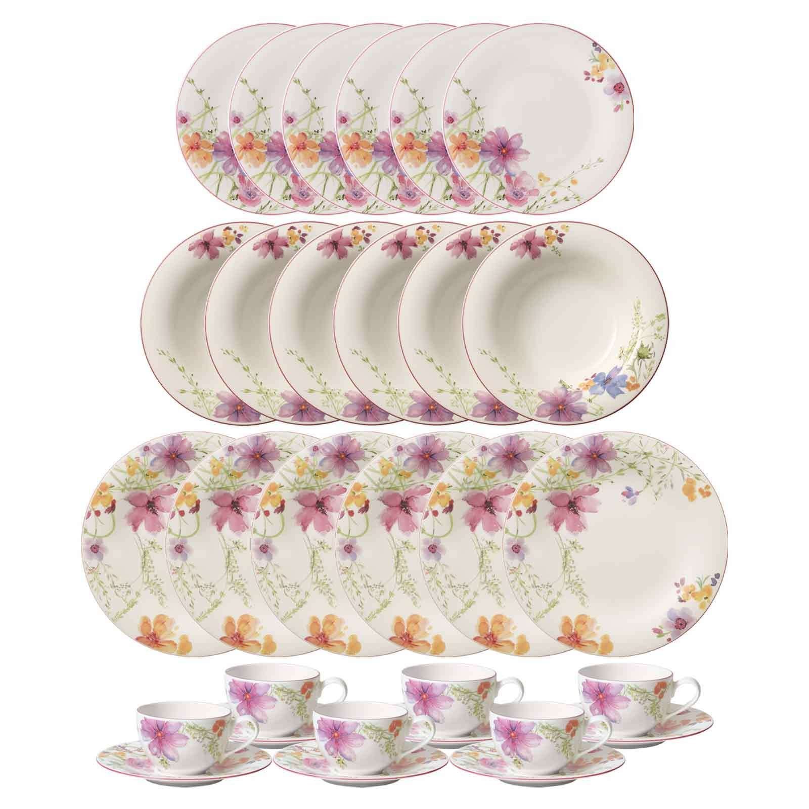 Villeroy & Boch Kombiservice Mariefleur Basic Geschirr-Set 30er Set (30-tlg), Porzellan