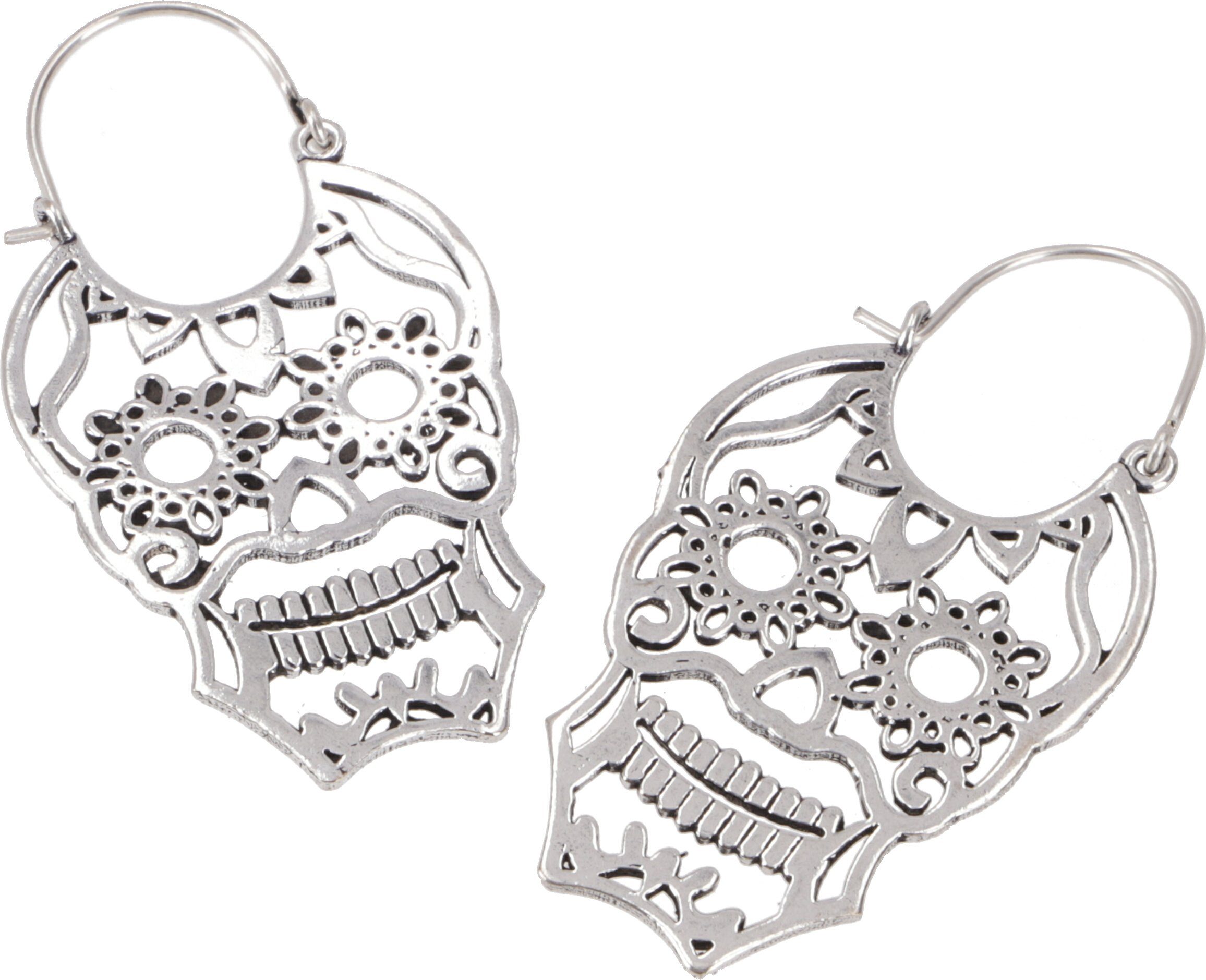 Guru-Shop Paar Ohrhänger Tribal Festival, Goaohrringe mit Totenkopf aus.. günstig online kaufen