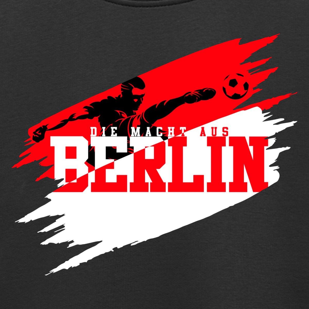 Spreadshirt Sweatshirt Die Macht Aus Berlin Rot-Weiß Fußball Fan Kinder Premium Pullover (1-tlg)
