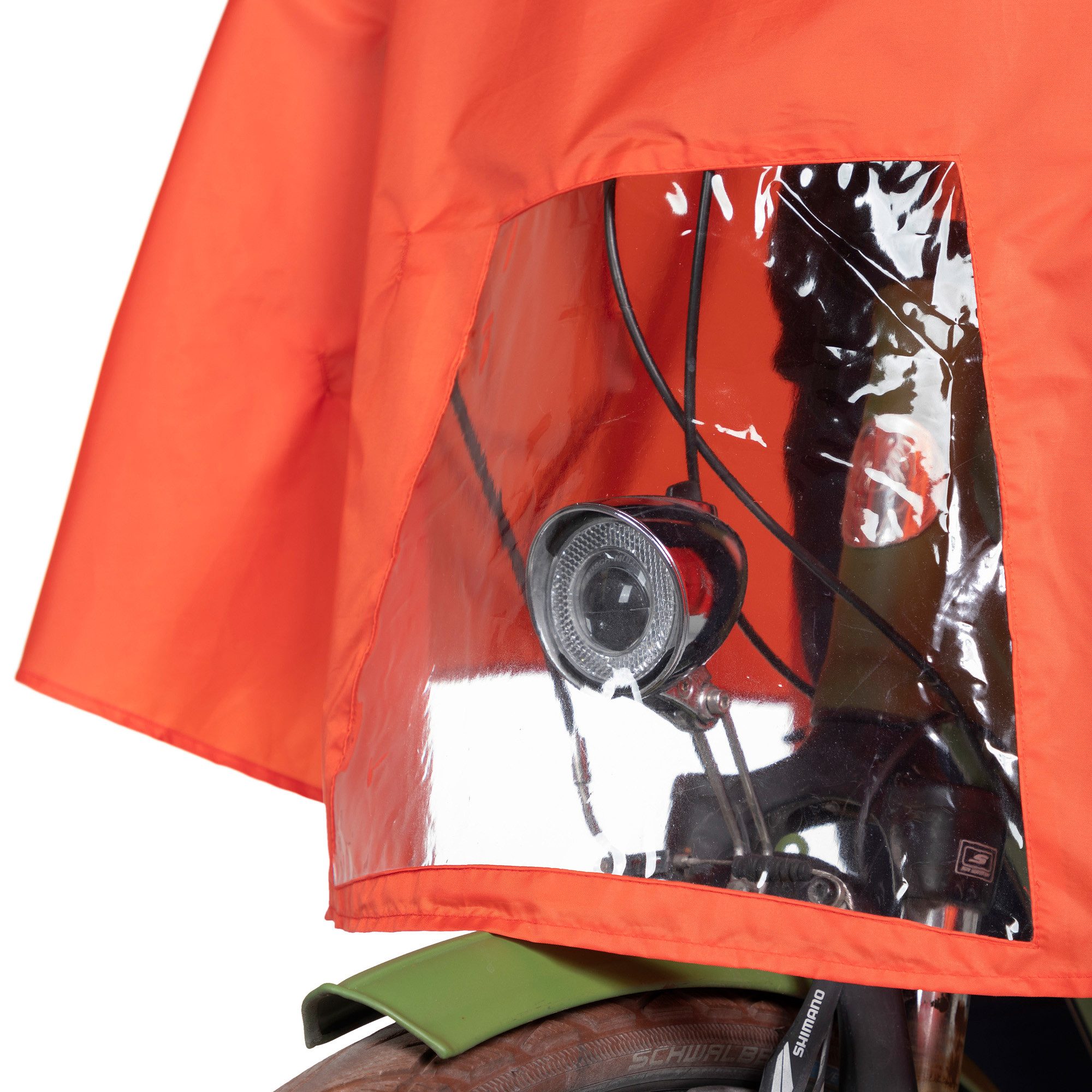 Regenponcho Bike Poncho - Wasserdichter Fahrrad-Cape mit Kapuze und Sichtfenster