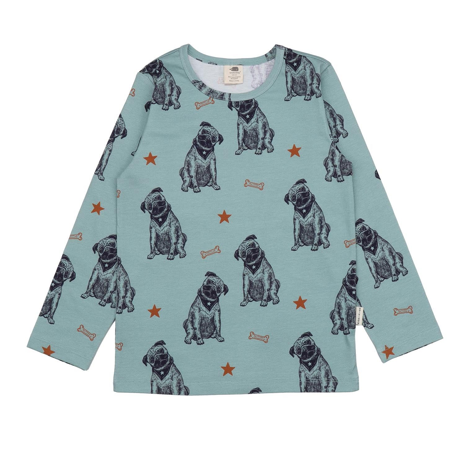 Walkiddy Langarmshirt Walkiddy mit Hundemotiv aus Bio Baumwolle Bio Baumwolle,GOTS,Kinderbekleidung,nachhaltige Klamotten,Langarm