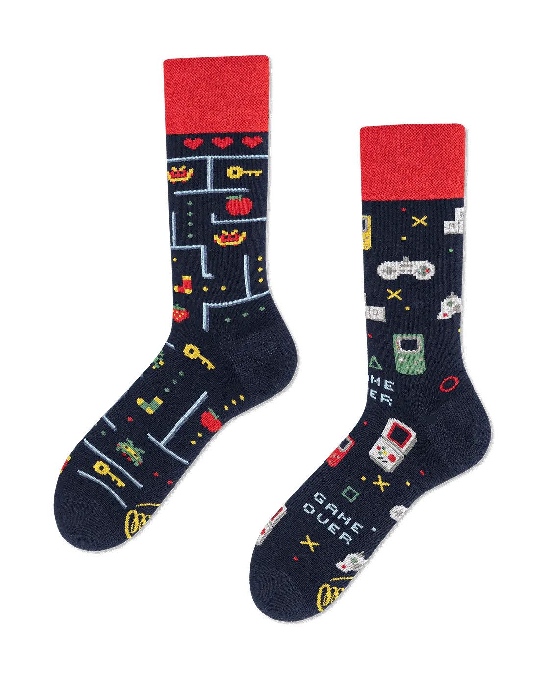 Many Mornings Freizeitsocken Many Mornings Socken Game Over (1 Paar, 1-Paar, 1 Paar) immer ein dismatching Paar