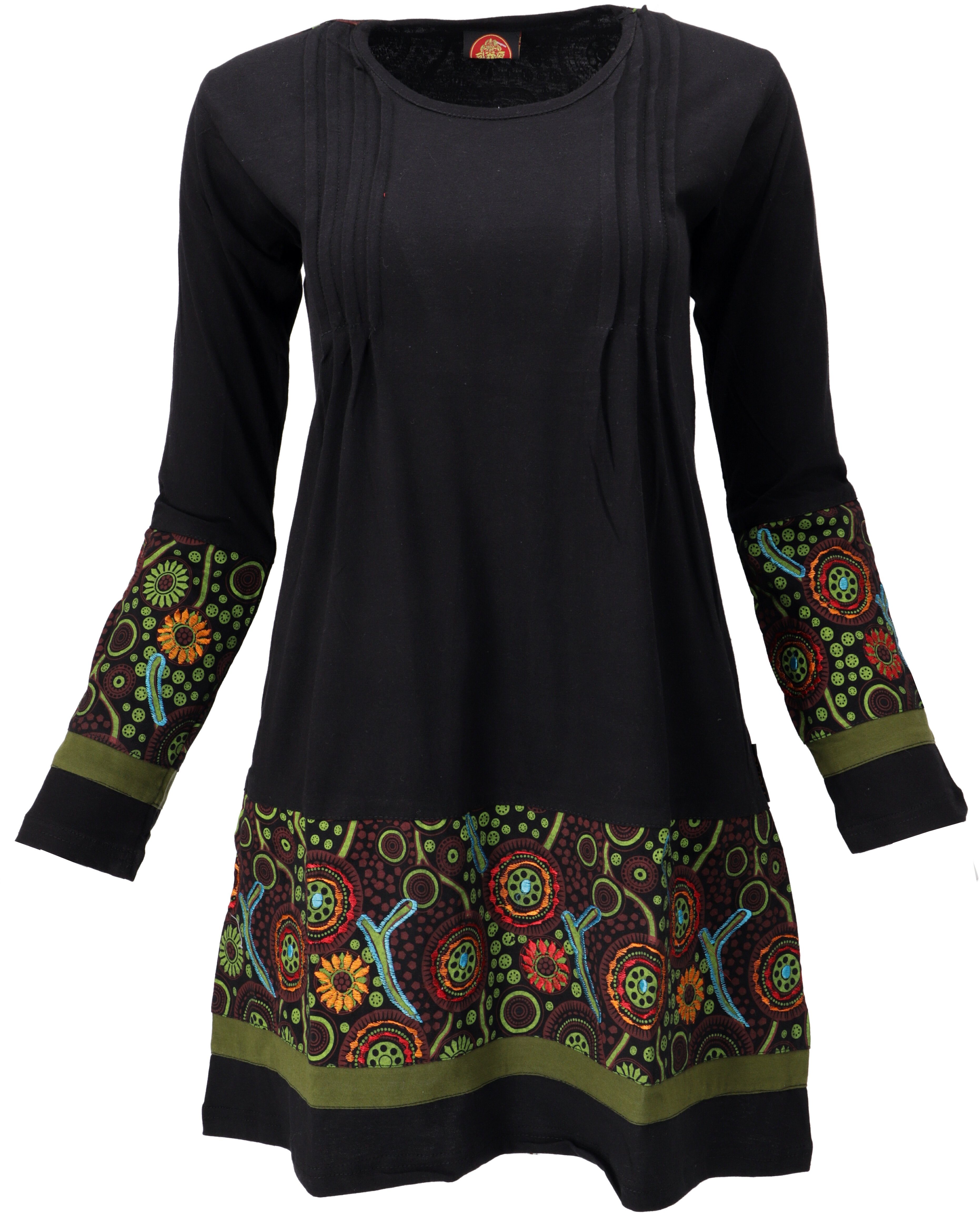 Guru-Shop Midikleid Baumwoll Minikleid Boho chic, günstig online kaufen