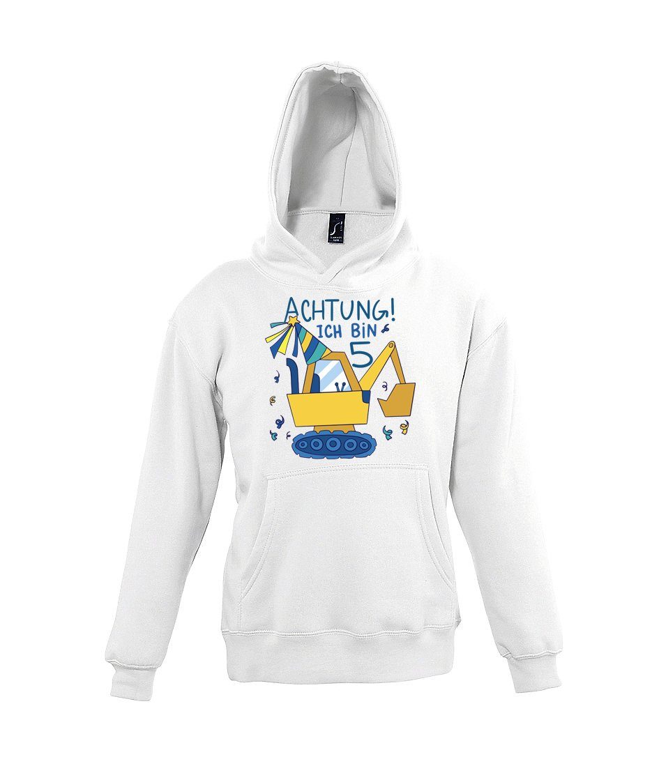 Youth Designz Kapuzenpullover ACHTUNG ICH BIN 5 Kinder Hoodie mit lustigem Frontprint