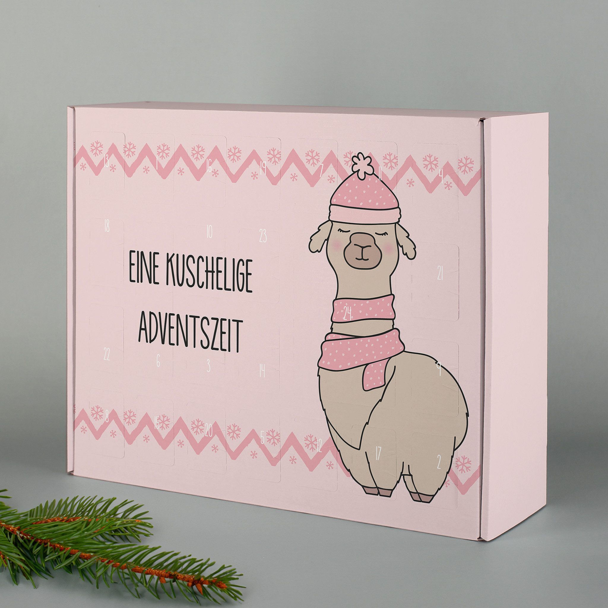 Herz & Heim befüllbarer Adventskalender mit festlichen Motiven zu Weihnachten - DIY Adventskalender, zum selbst Befüllen, aus stabiler Pappe – Bild 2 von 5