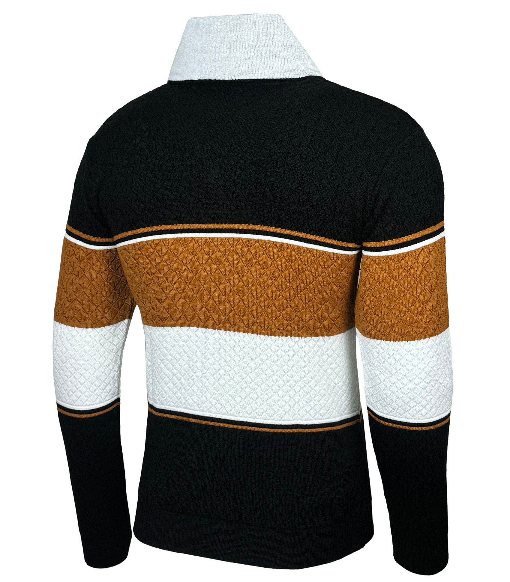 Baxboy Strickpullover Baxboy Herren Feinstrick Pullover Stehkragen Pulli B-52213