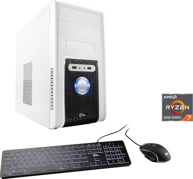 CSL Sprint V28134 PC (AMD Ryzen 7 5700G, Radeon Graphics, 16 GB RAM, 1000 GB SSD, Luftkühlung)