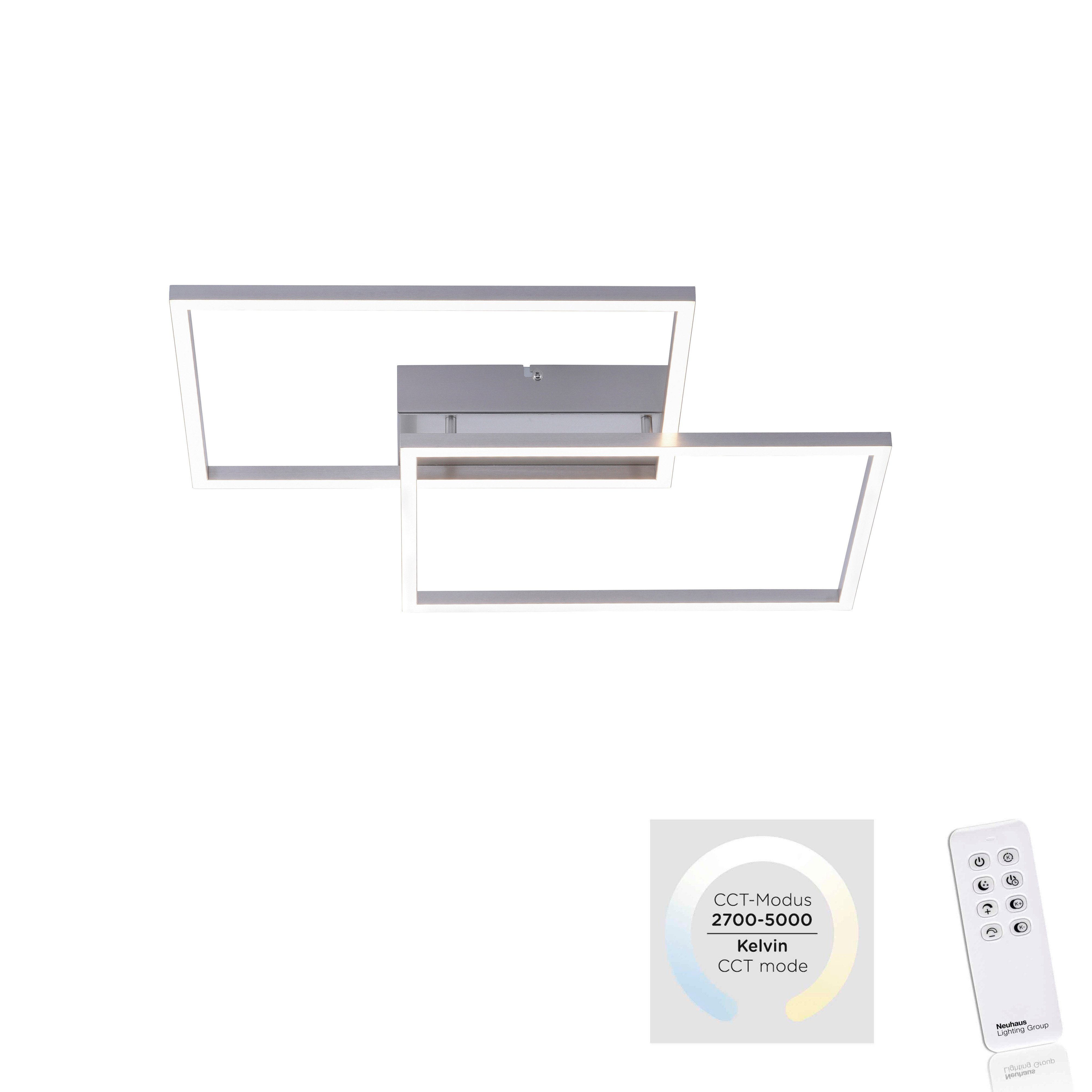 Leuchten Direkt Deckenleuchte IVEN, Fernbedienung, Infrarot inkl., Memory, nach Trennung vom Netz, dimmbar über Fernbedienung, LED fest integriert, warmweiß - kaltweiß, LED, CCT - tunable white, Infrarot inkl., dimmbar über Fernbedienung | Deckenlampen