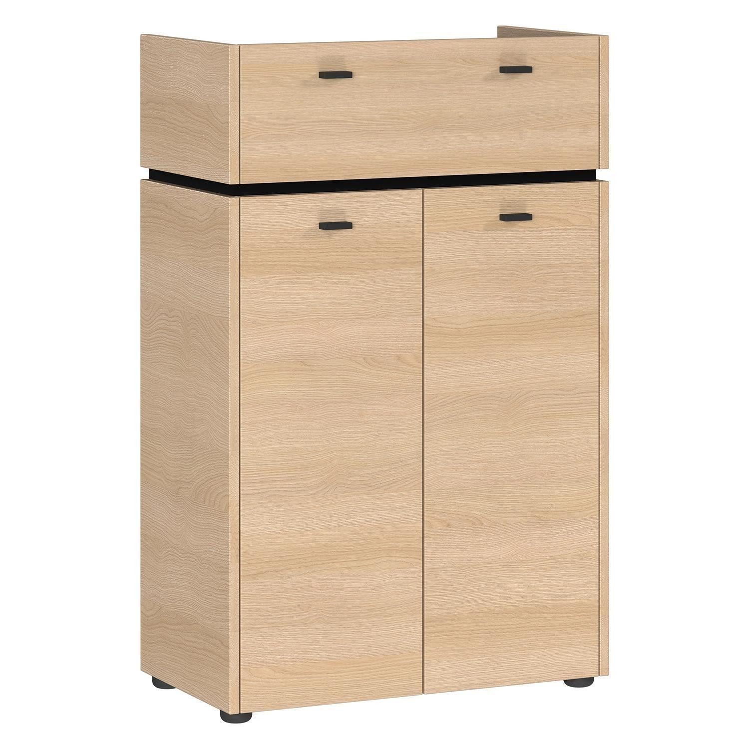 GERMANIA Unterschrank MODESTO, Lindberg-Eiche-Dekor, 2 Türen, 1 Schublade, Soft-Close-Funktion, B 60 x H 94 x T 34 cm