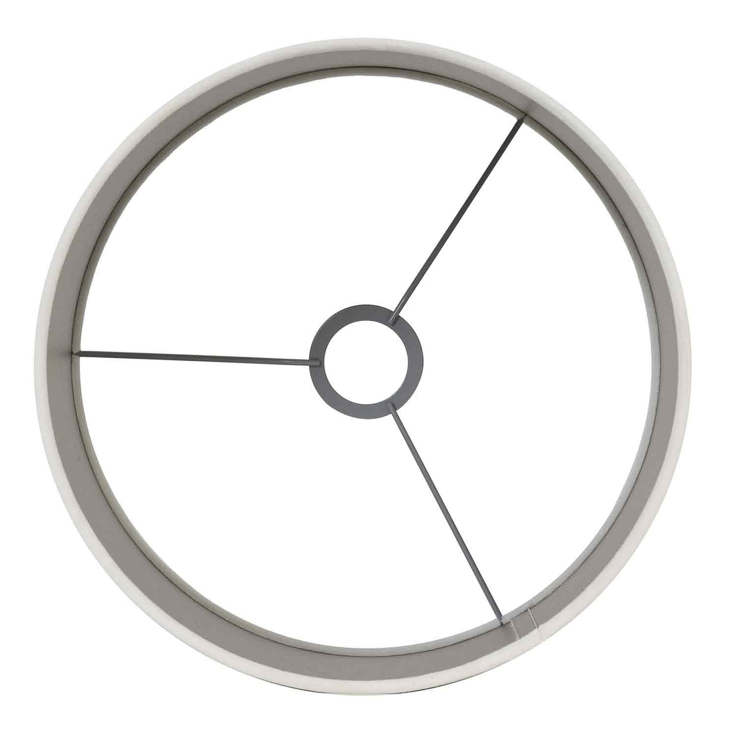 Light & Living Lampenschirm VELOURS, Ø 20 cm, Cremeweiß, Taupe, Veloursoptik, Stoff, PVC, Halterung aus Metall