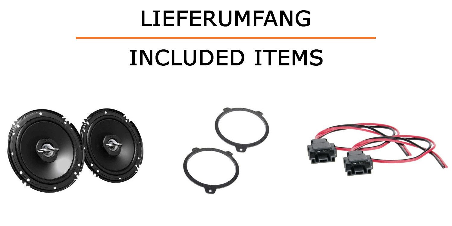 JUST SOUND best choice for caraudio Lautsprecher 16cm, Heckablage JVC CS-J620X für BMW 3er E46 Coupe 300W Auto-Lautsprecher (30 W)