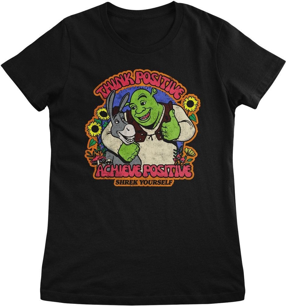 Shrek T-Shirt Think Positive - Achieve Positive Girly Tee