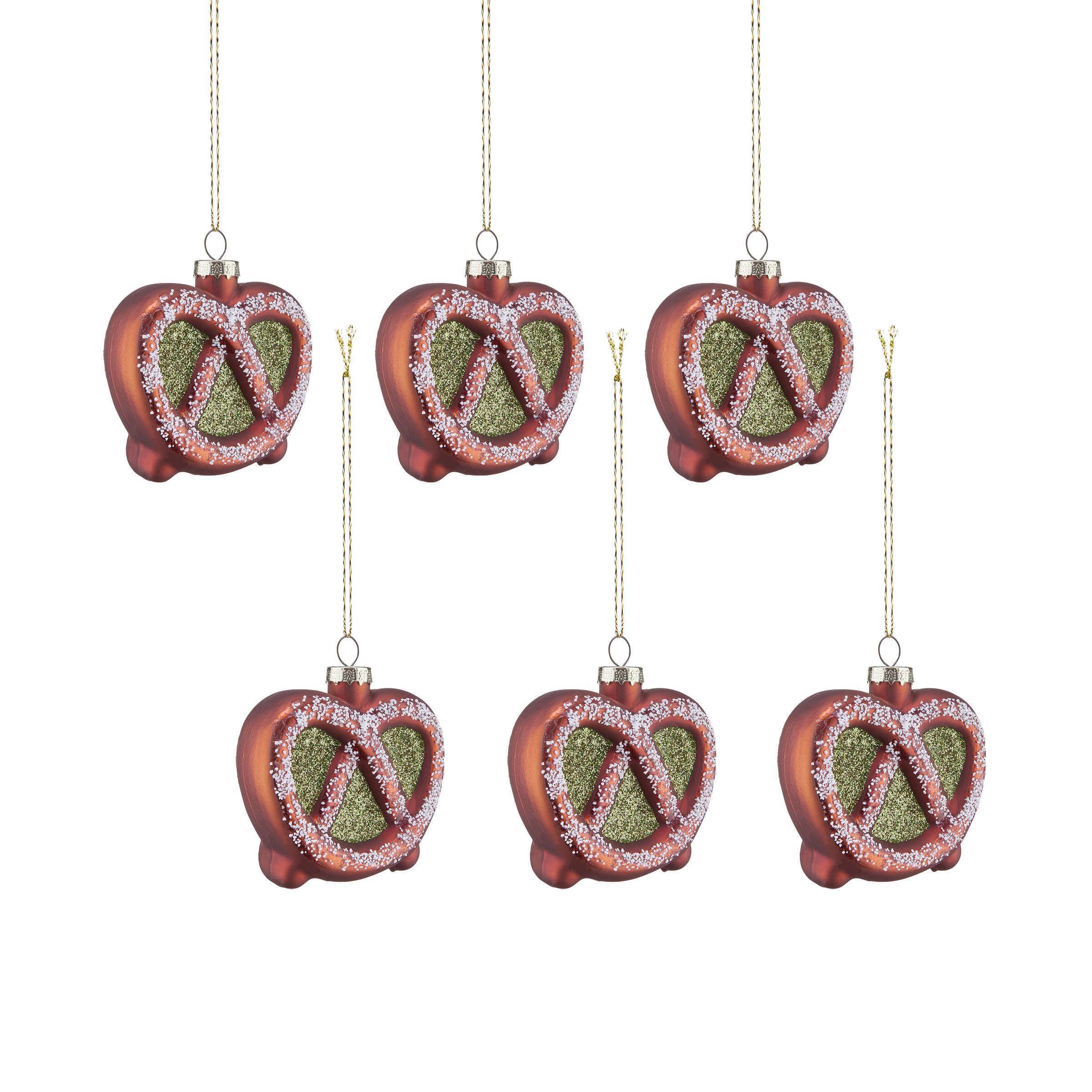 BUTLERS Weihnachtsbaumkugel HANG ON 6x Anhänger Brezel B 7,5 x H 7cm