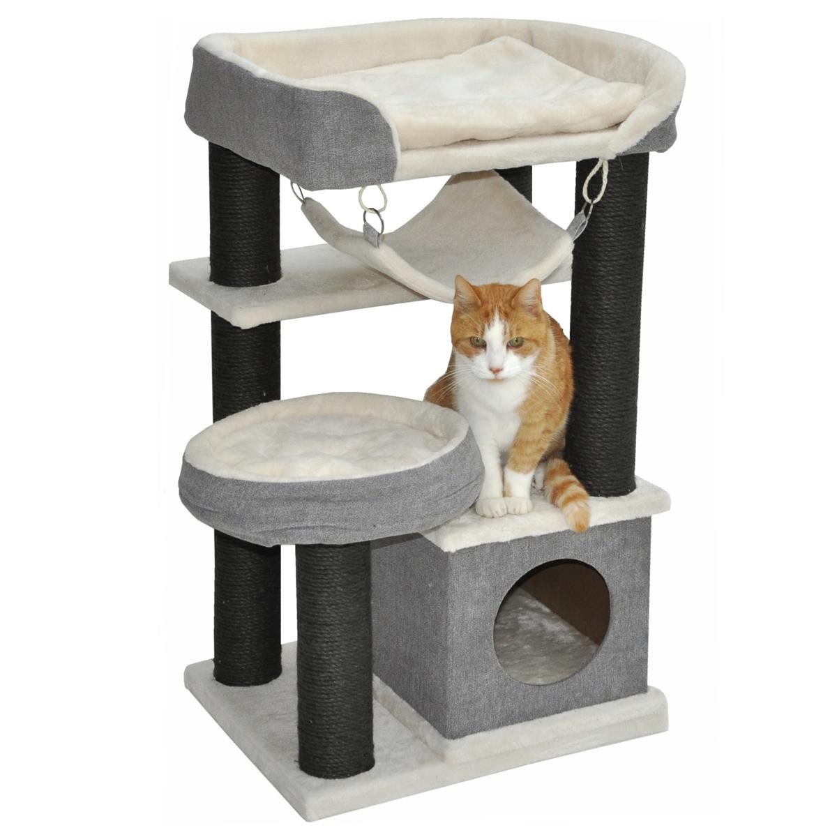 nanook Kratzbaum Kratzbaum Katzenbaum grau 48x40x90 cm