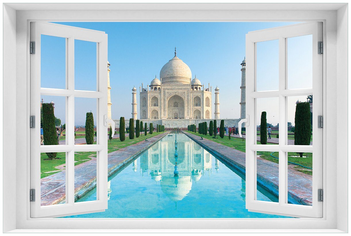 Wallario Acrylglasbild, Taj Mahal - Mausoleum in Indien, in verschiedenen  Ausführungen