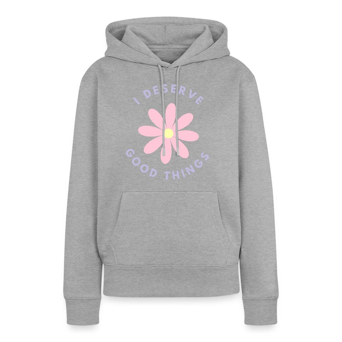 Spreadshirt Hoodie I Deserve Good Things Statement Hippie Spruch Blumen Dam günstig online kaufen