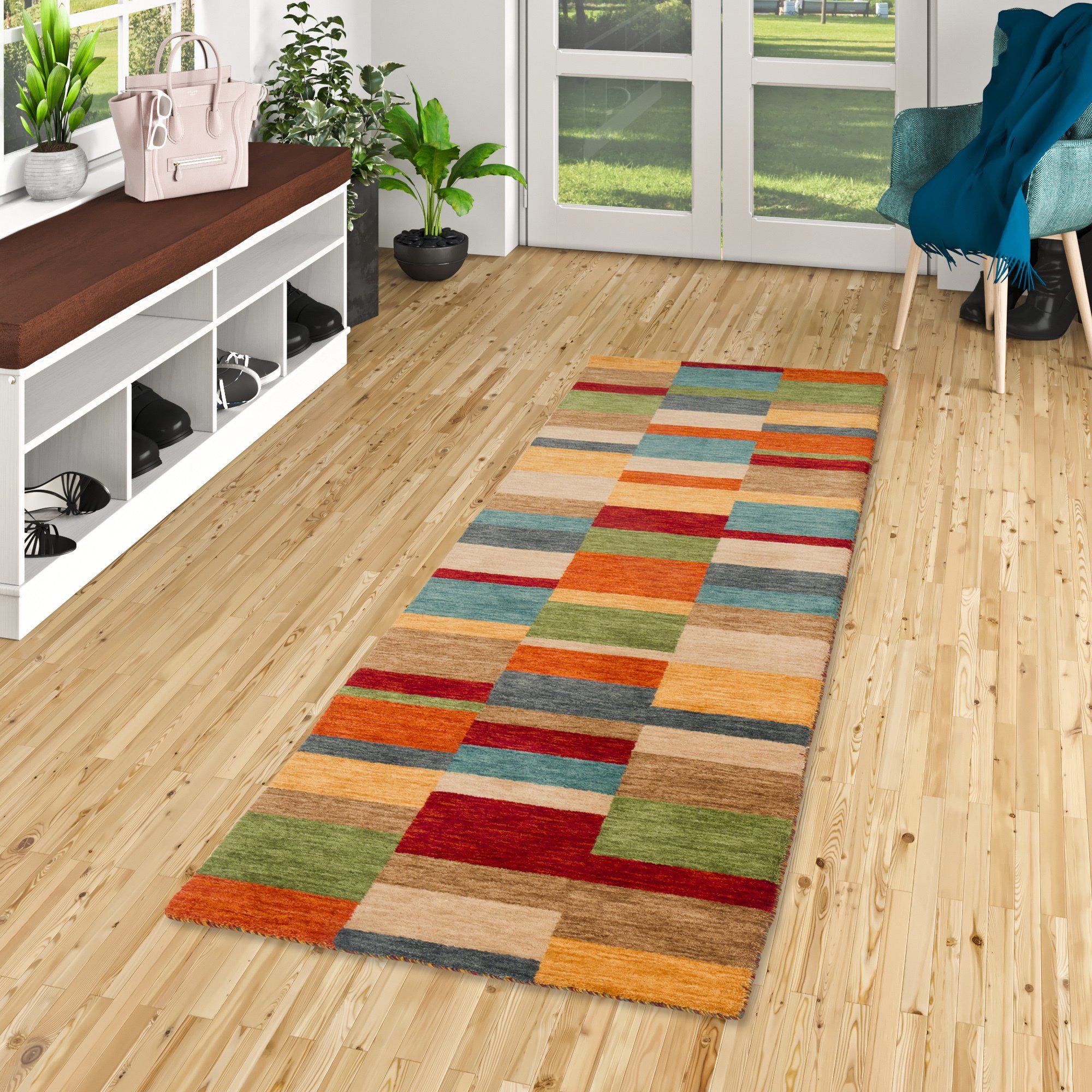 Pergamon Läufer Natur Wolle Teppich Gabbeh Esta Läufer, Rechteckig, Höhe: 2 günstig online kaufen