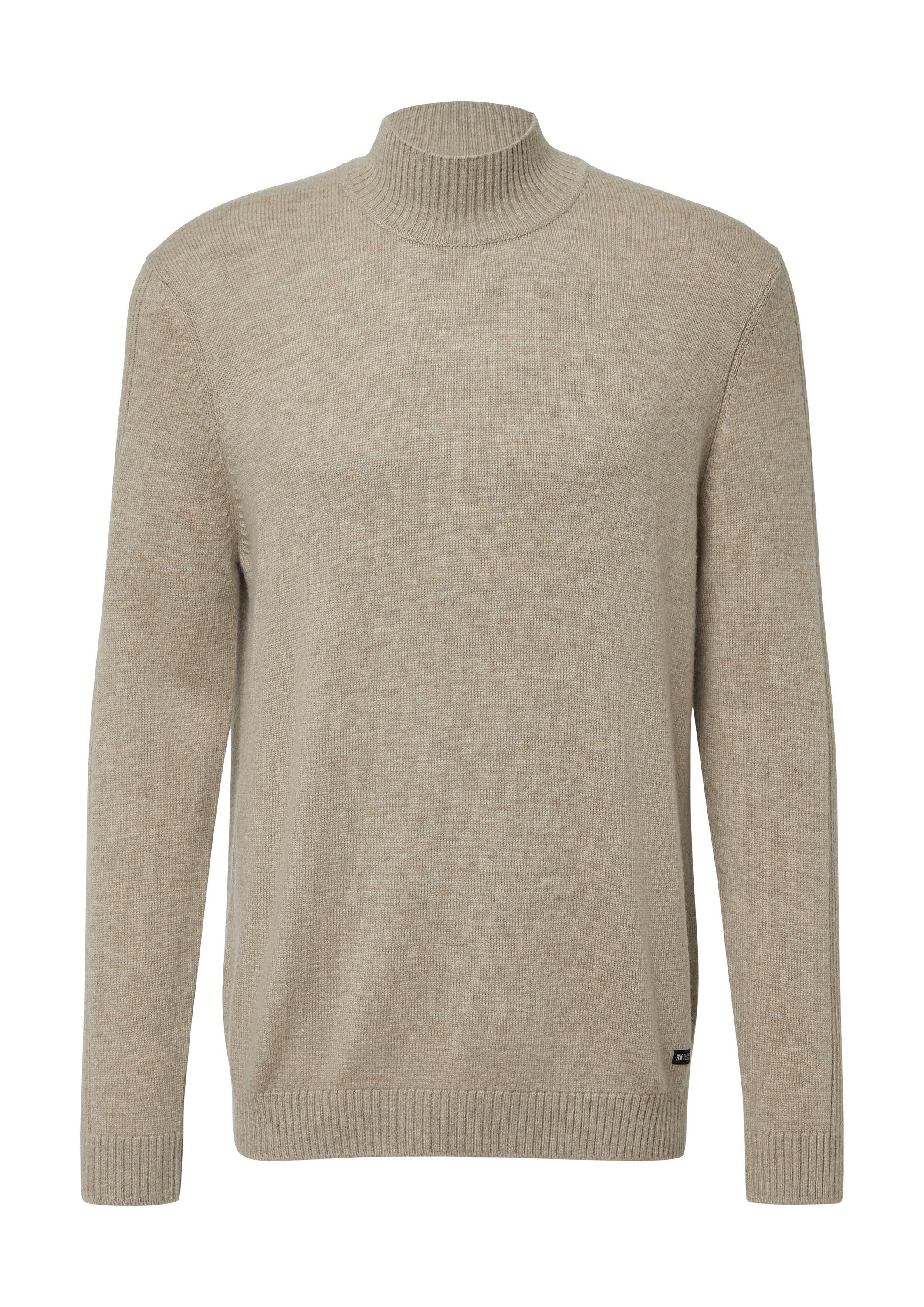 s.Oliver Longpullover Strickpullover Strickpullover aus Wollmix mit Stehkra günstig online kaufen