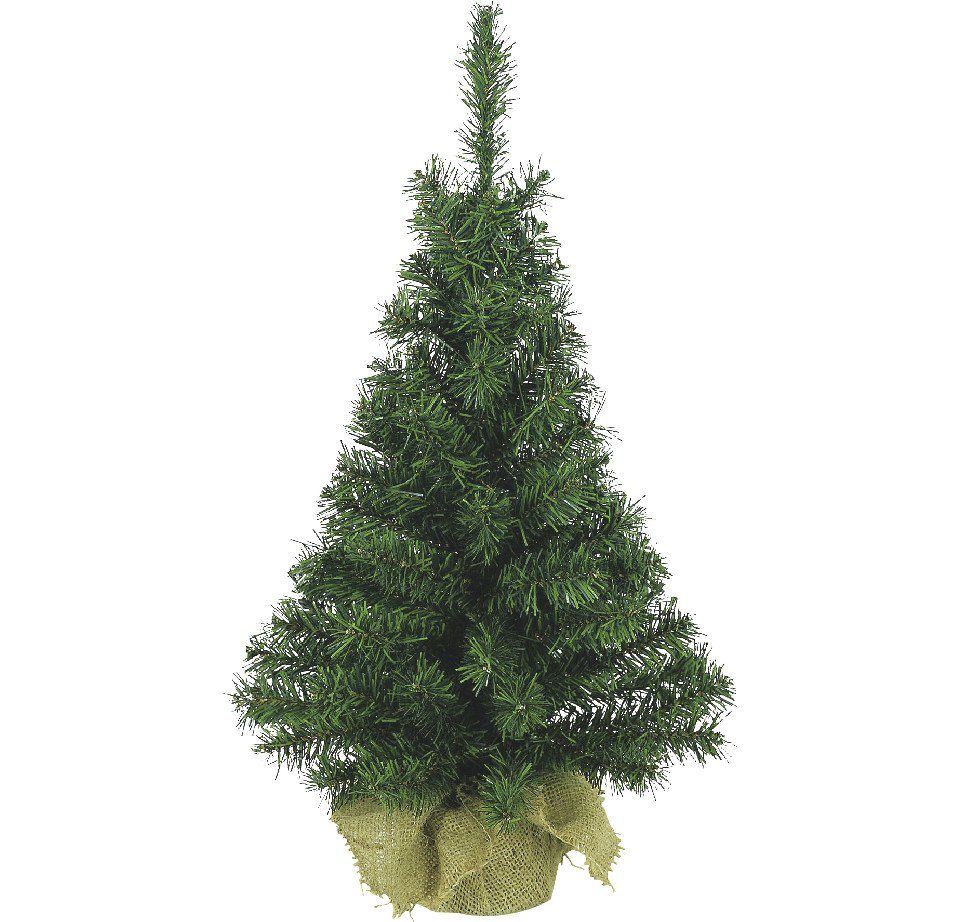 Trend Line Christbaumschmuck Mini Weihnachtsbaum im Jutesack 75 cm