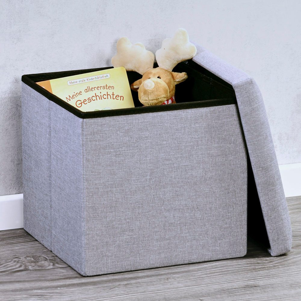 KESPER® Sitzhocker KESPER Sitzhocker-Box, grau, Deckel abnehmbar