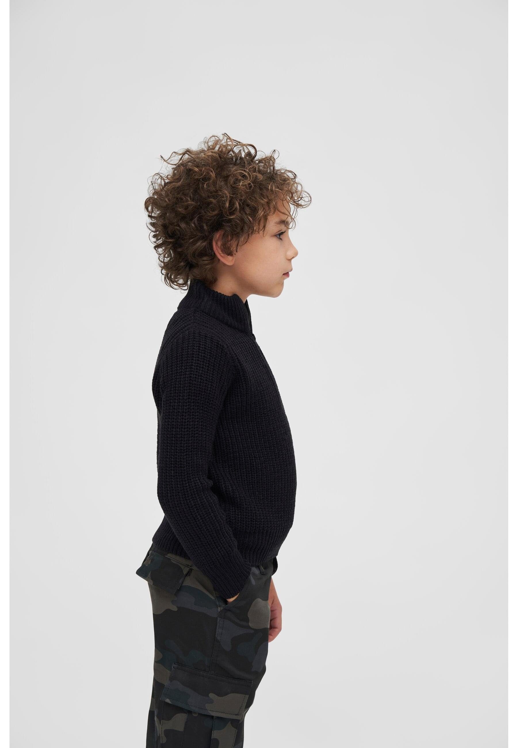 Kids black Troyer Brandit Marine Unisex (1-tlg) Pullover Kapuzenpullover