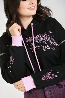 Hell Bunny Hoodie Star Catcher Einhorn Sweater Unicorn Crop Hoodie