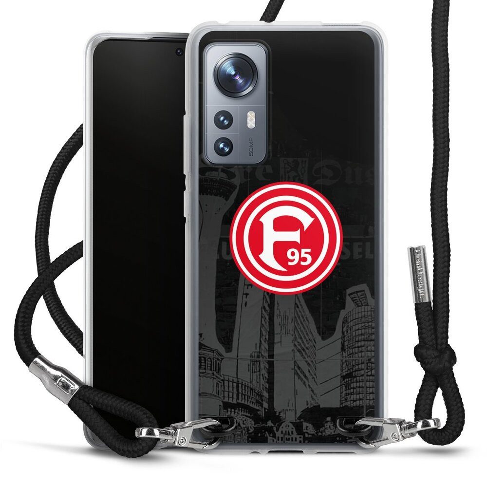 DeinDesign Handyhülle Fortuna Düsseldorf Offizielles Lizenzprodukt Logo Fortuna Logo City, Xiaomi 12 5G Handykette Hülle mit Band Case zum Umhängen