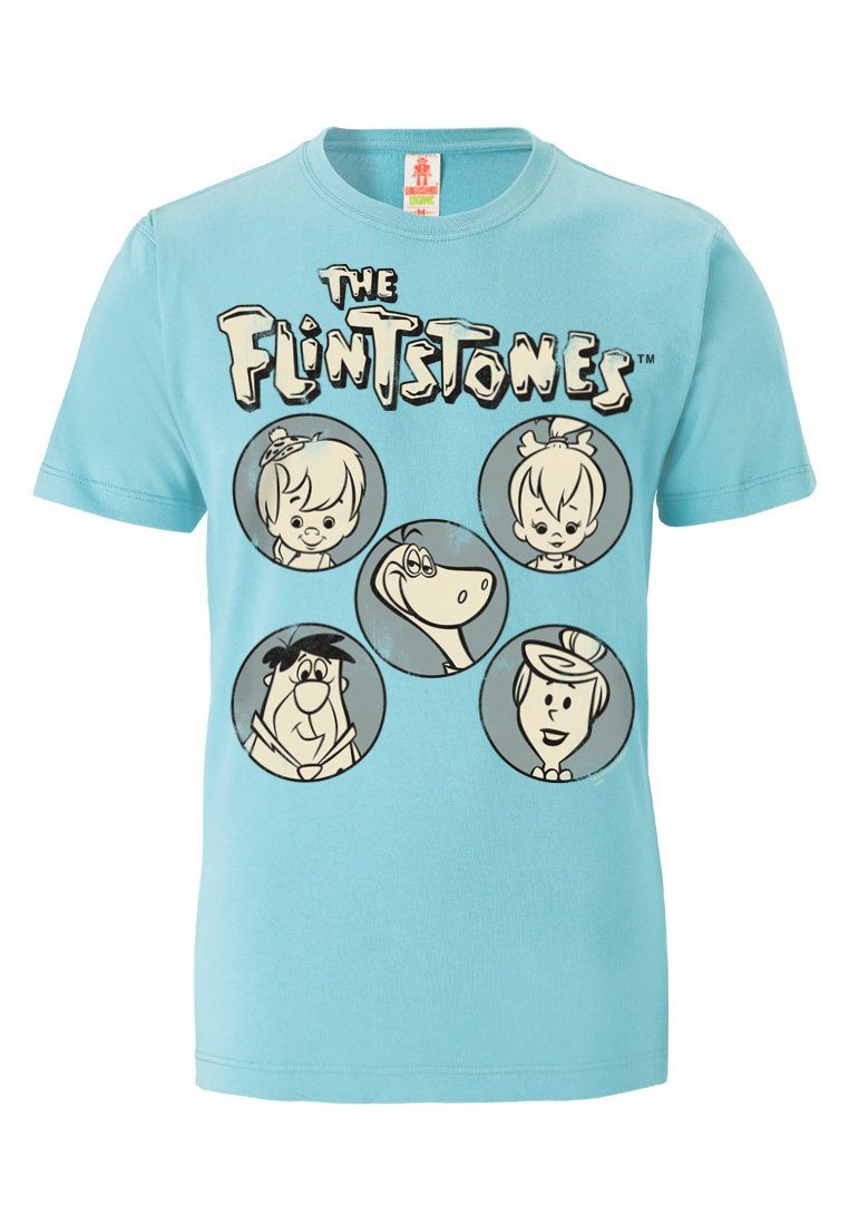 lizenziertem mit LOGOSHIRT The T-Shirt Flintstones Originaldesign
