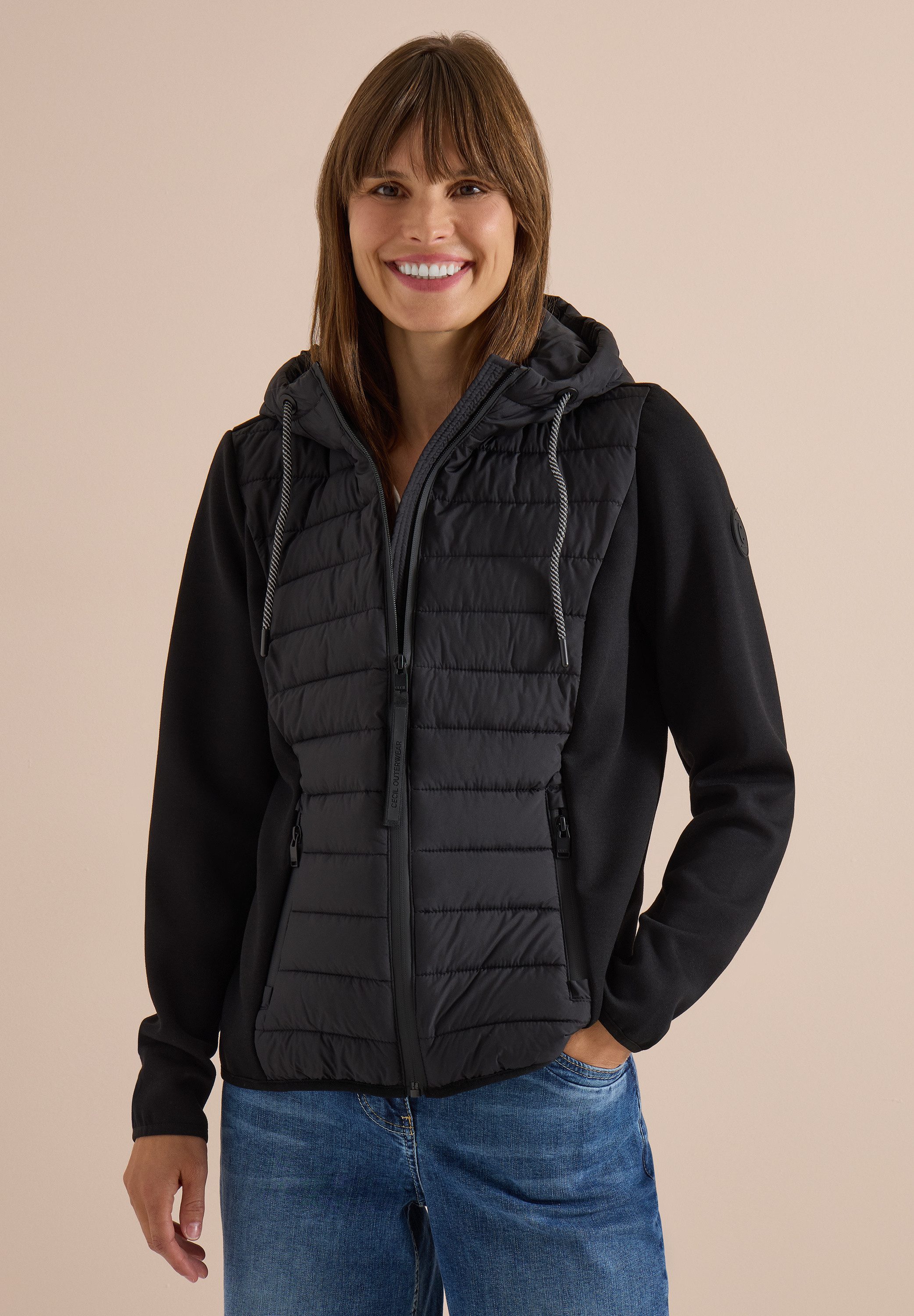 CECIL Outdoorjacke mit Kapuze mit Tunnelzugband