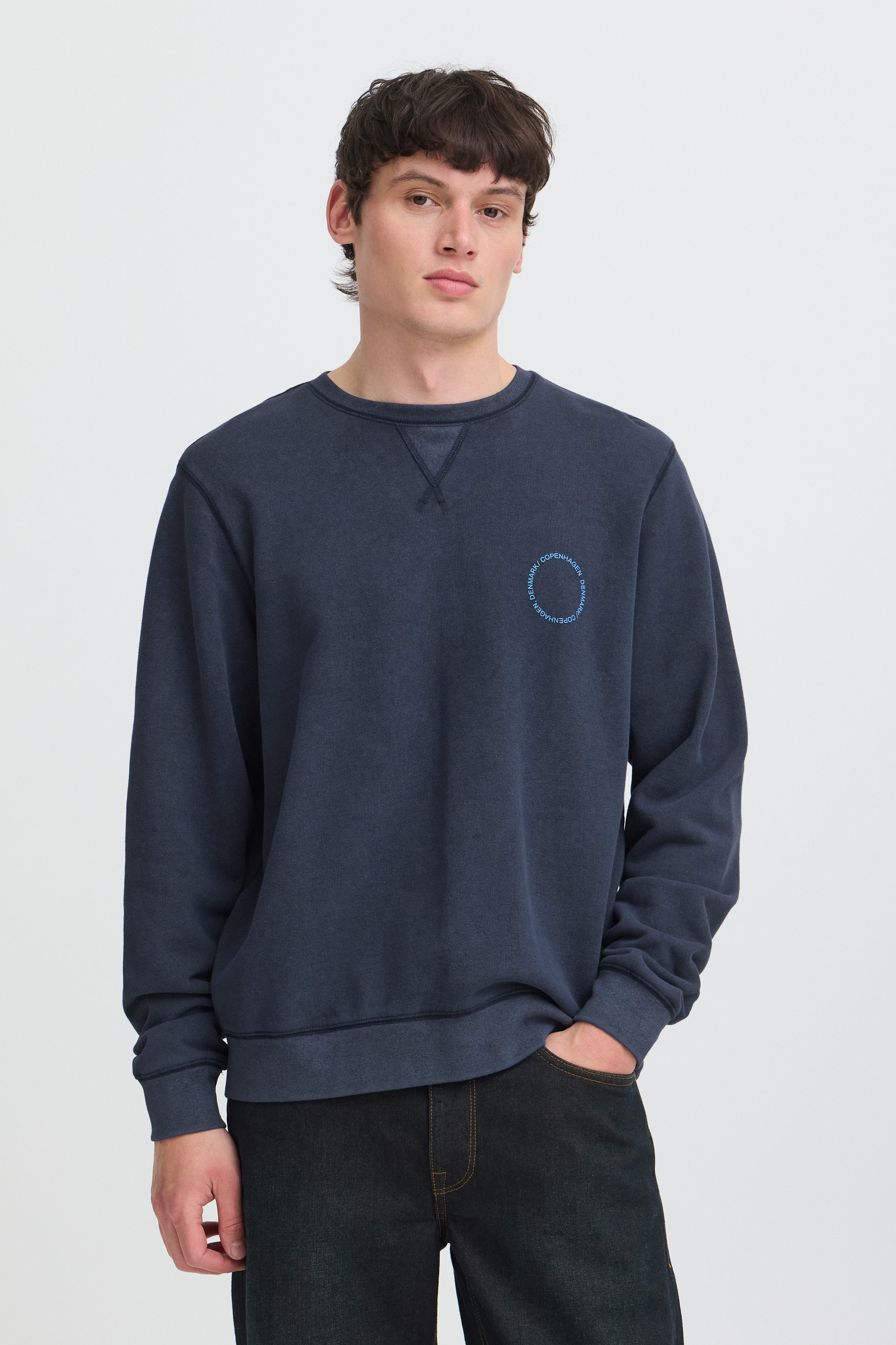 Blend Sweatshirt BHKHARI WASH CREW SWEAT Baumwolle, regular fit