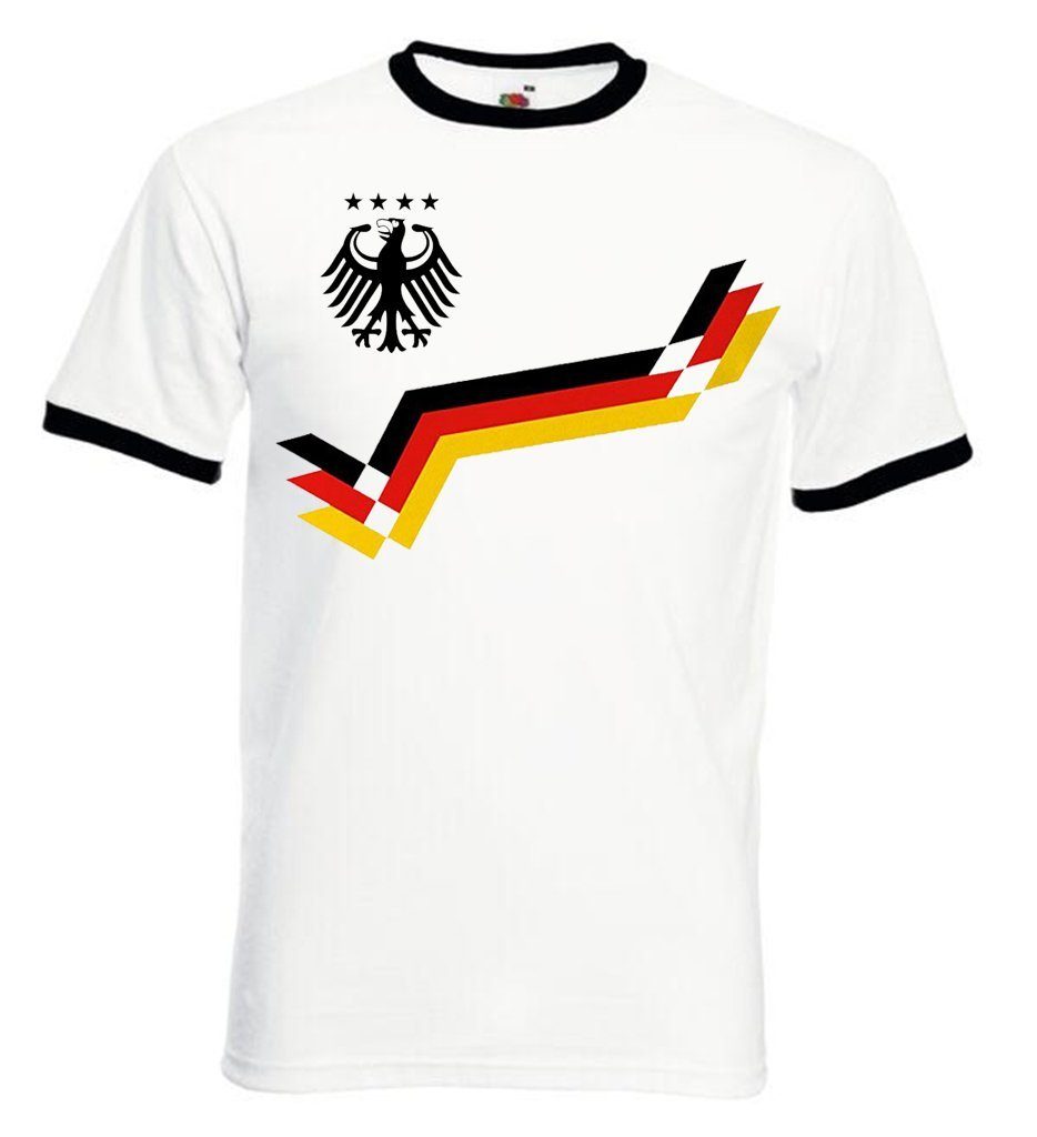 Youth Designz T-Shirt Deutschland Shirt Retro Fußball Trikot WM 2026 mit modischem Frontprint