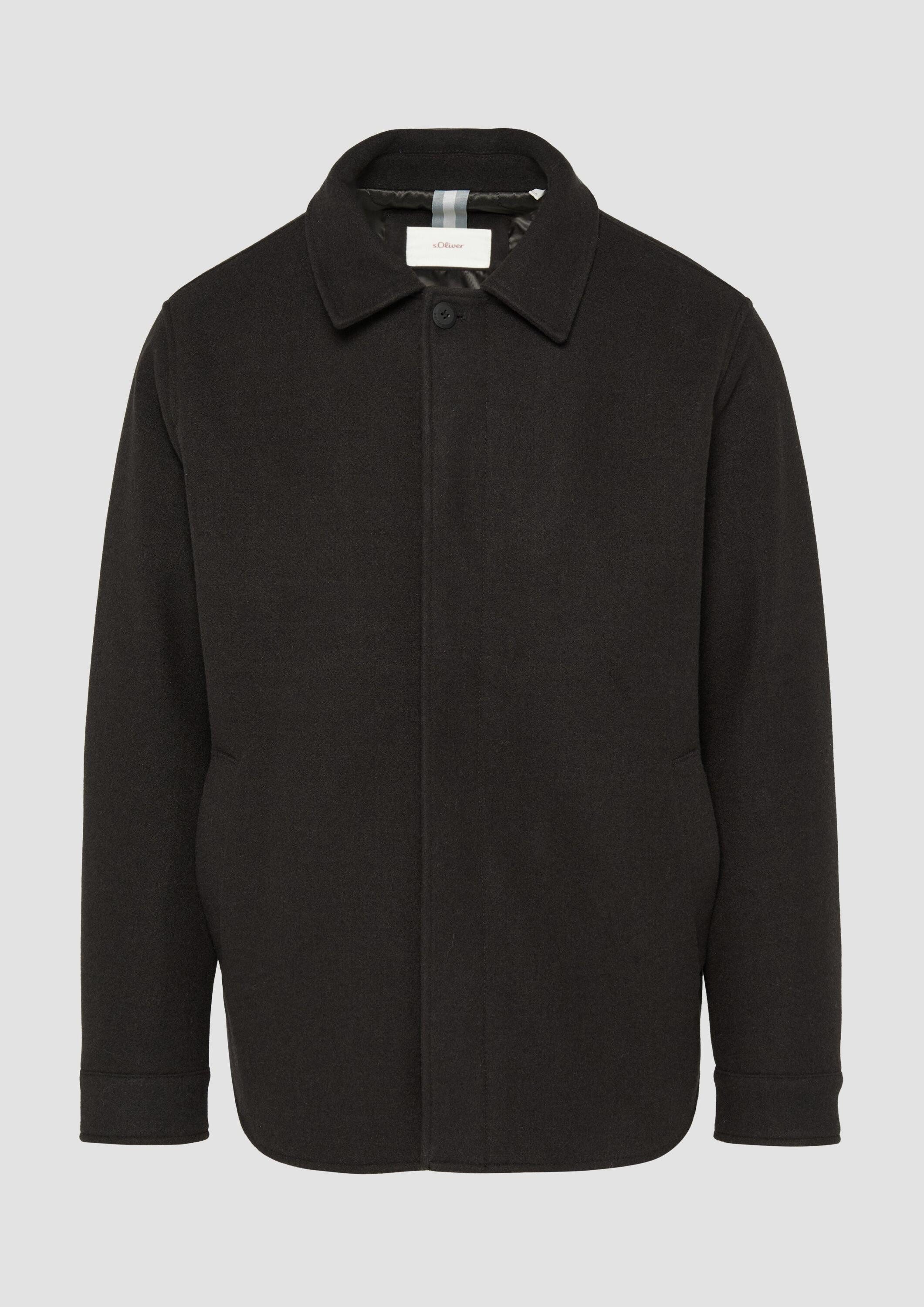 s.Oliver Funktionsjacke Outdoor-Jacke Wattiertes Overshirt in Woll-Optik