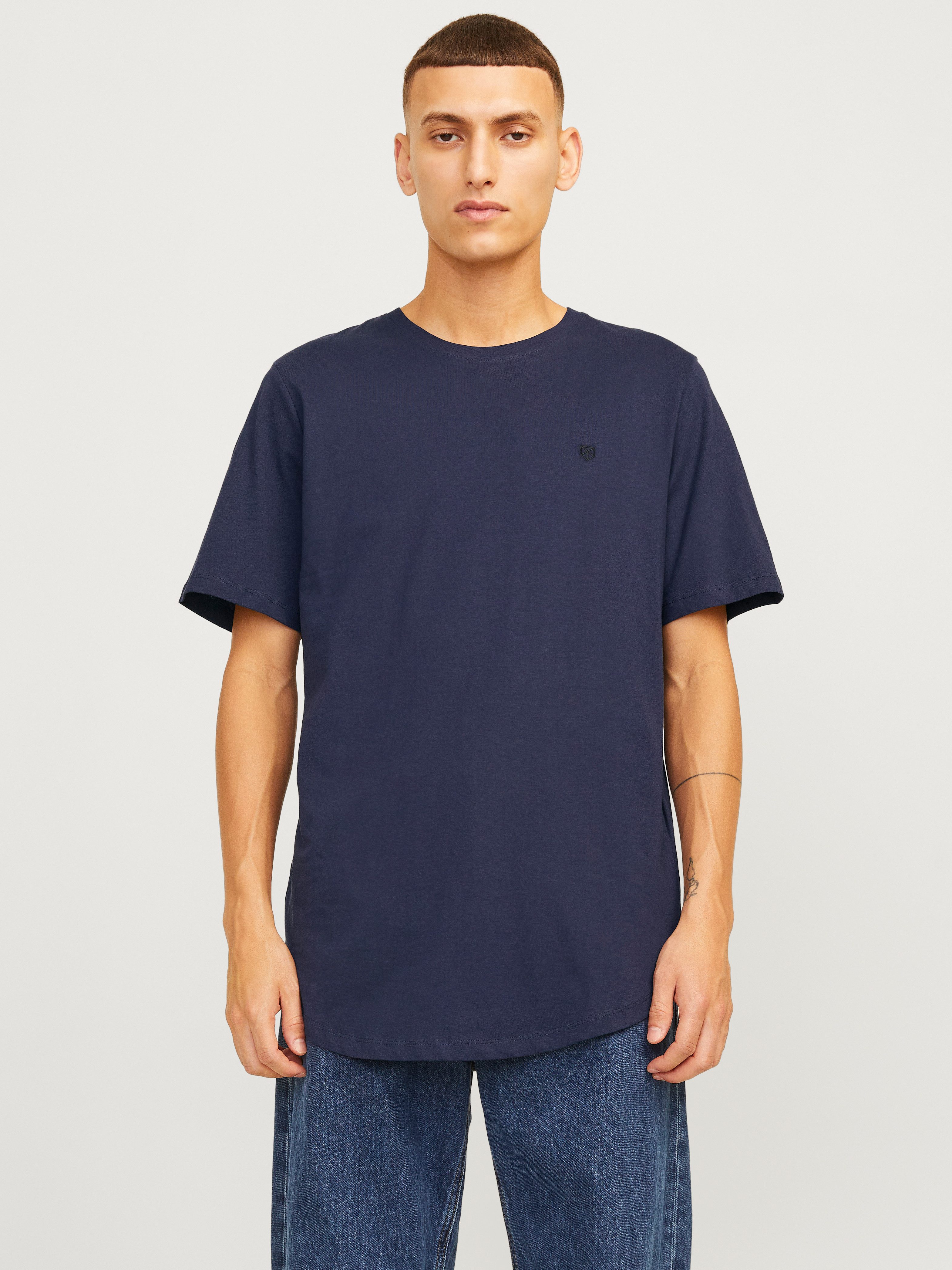 Jack & Jones Rundhalsshirt JPRBLABRODY im 5er-Pack, mit Logodruck, Rundhals und atmungsaktiv (Packung, 5-tlg., 5er-Pack) Rundhals, normal, Baumwolle