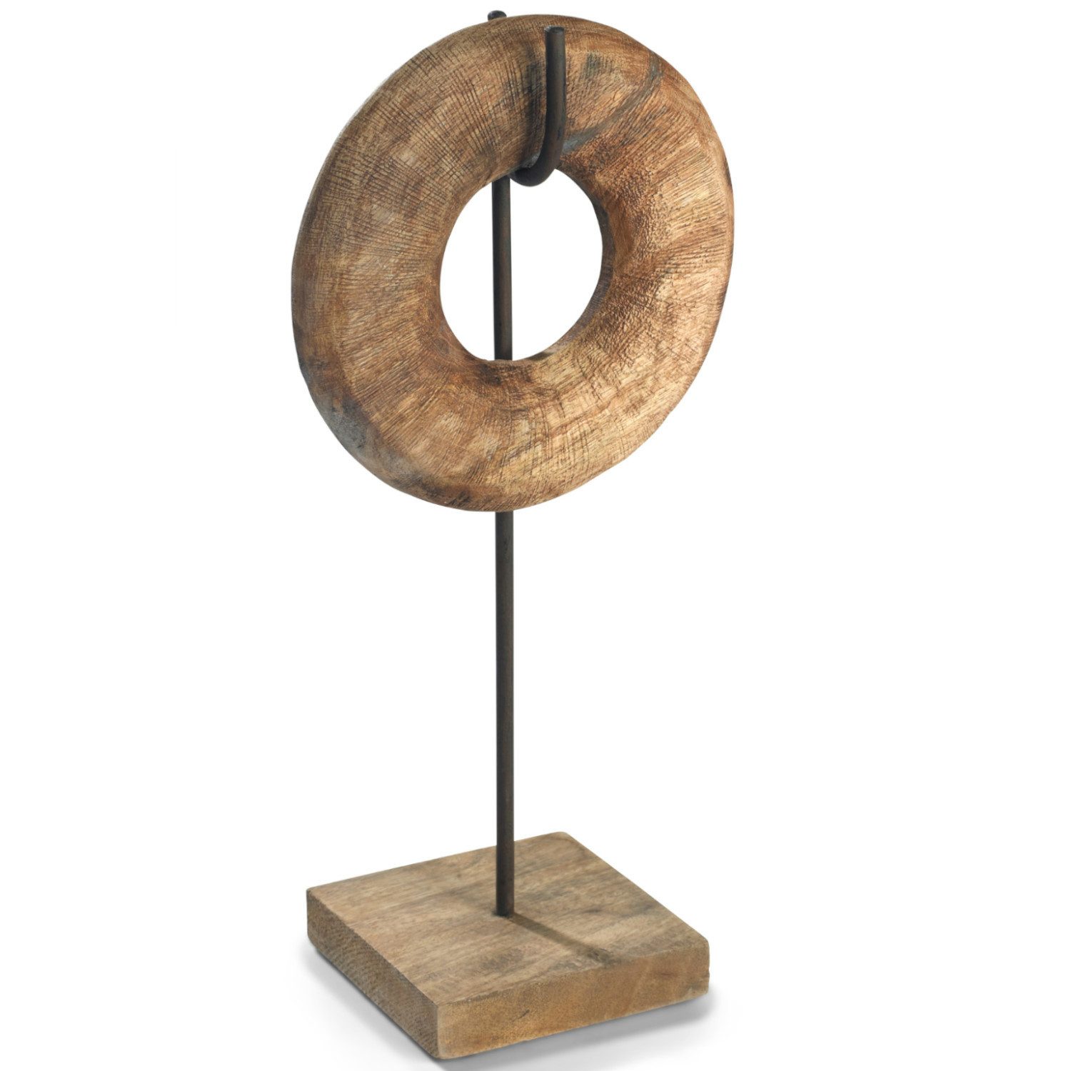 Moritz Skulptur Skulptur Kreis Unendlichkeit Donut klein 40x20x13cm, Holz, Tischdeko, Fensterdeko, Wanddeko, Holzdeko, Weihnachtsdeko