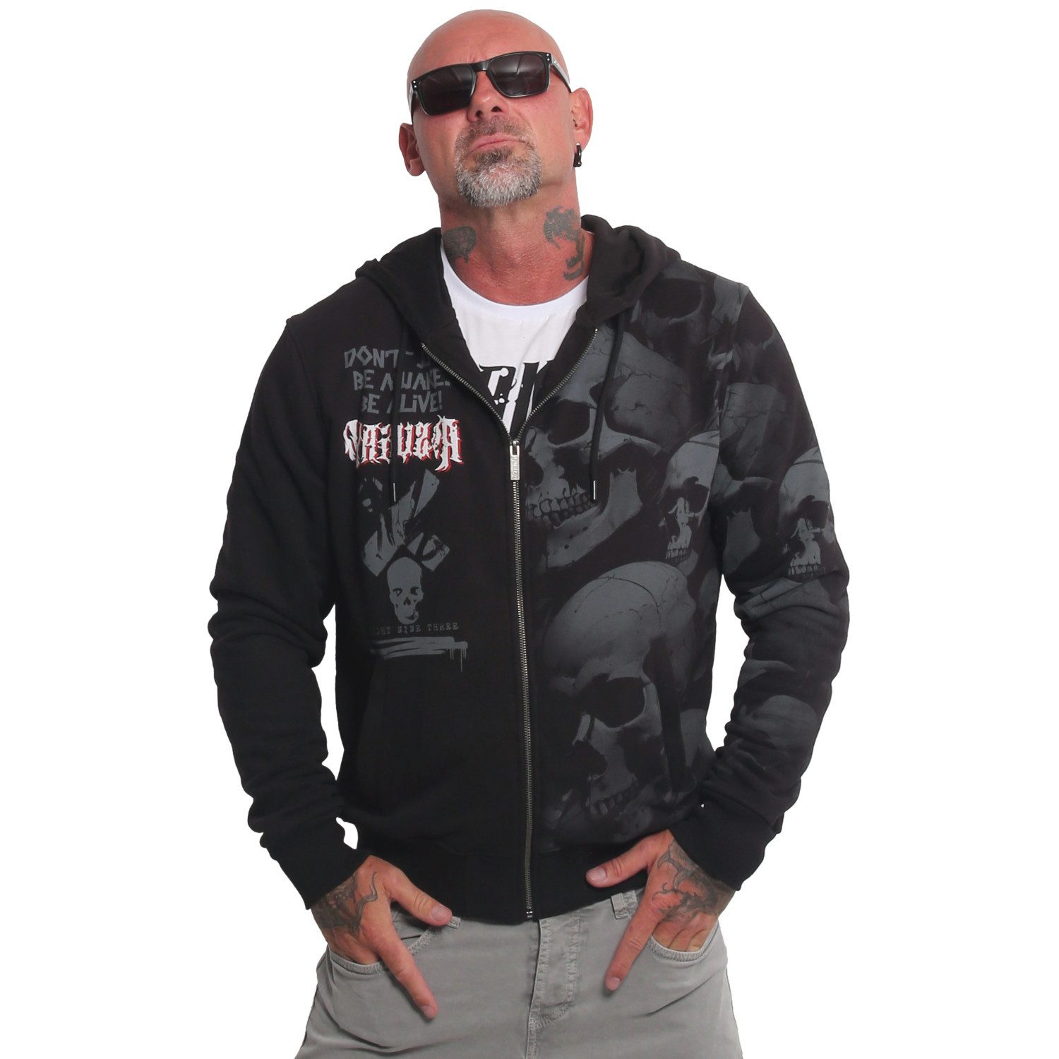YAKUZA Kapuzensweatjacke Skull Awakening mit Double Layer günstig online kaufen