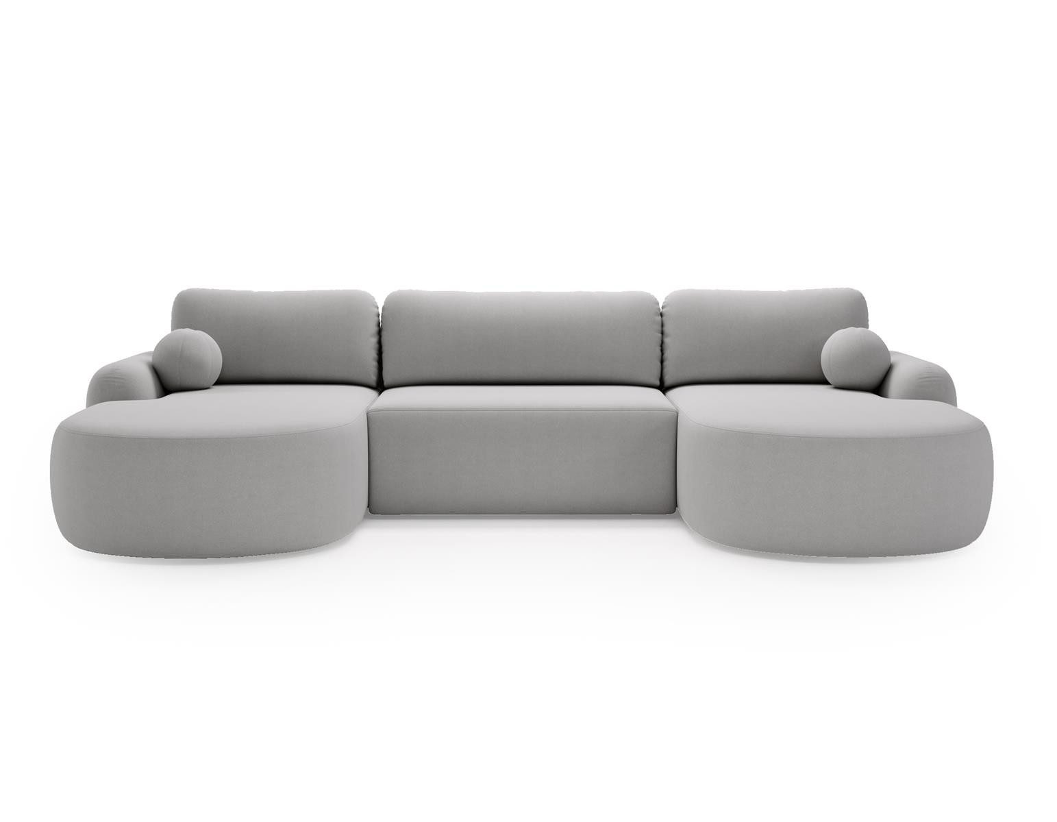 Compleo Ecksofa Design U-Form Ecksofa Bouclé, günstig online kaufen