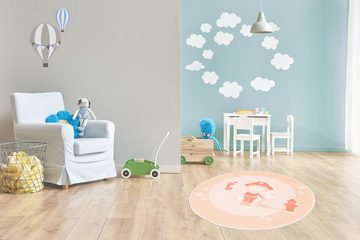 Kinderteppich Bambini 100, Arte Espina, rund, Höhe: 5 mm, Fantasievoll bedruckter Kinderteppich, angenehme Haptik