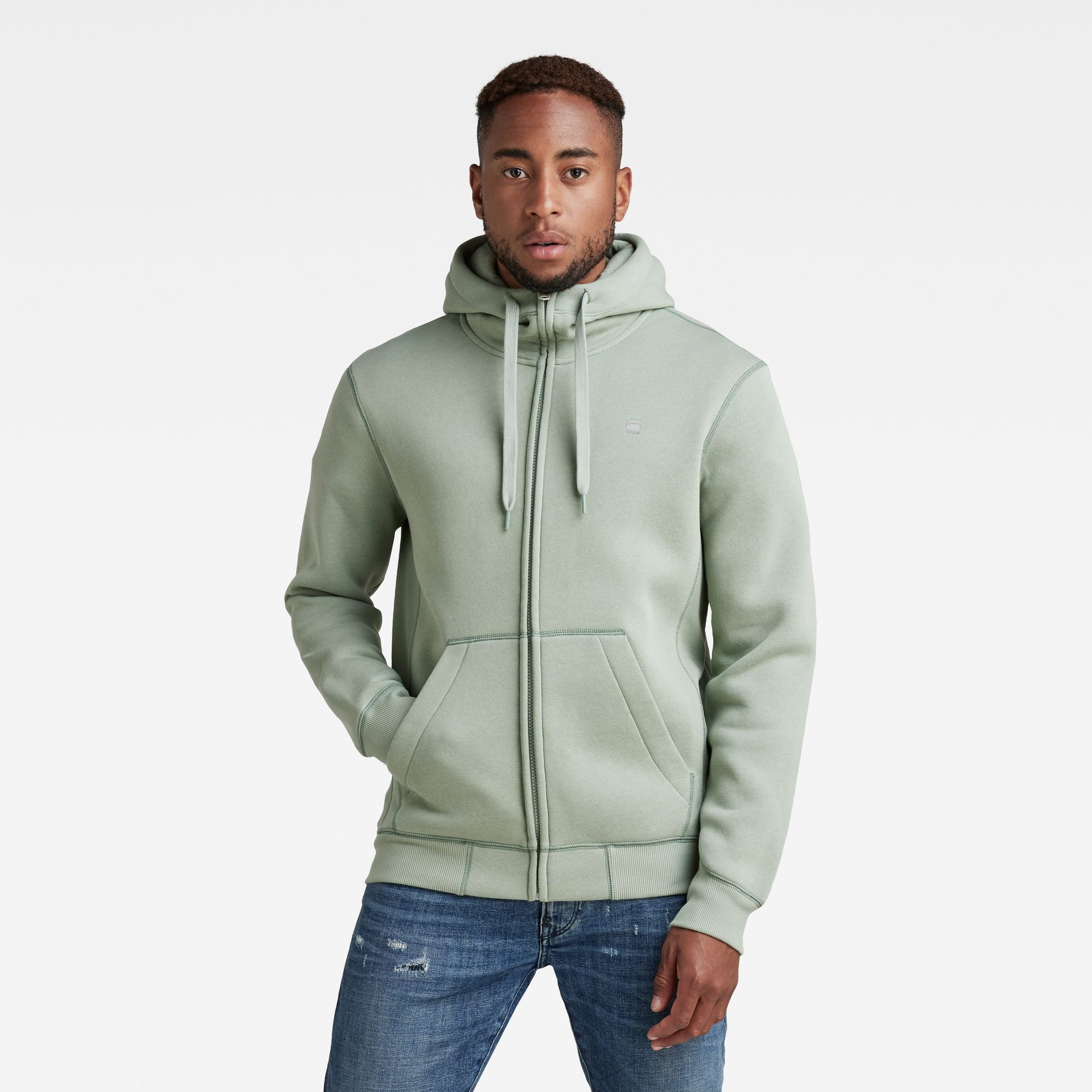 G-STAR Kapuzensweatjacke Premium Basic Hooded Zip Sweater günstig online kaufen