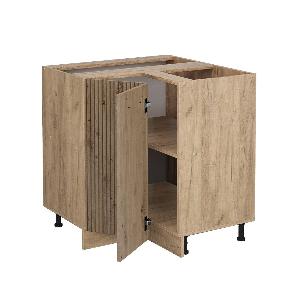Vicco Eckunterschrank R-Line Artisan-Eiche/Goldkraft Eiche 76 cm AP Eiche günstig online kaufen